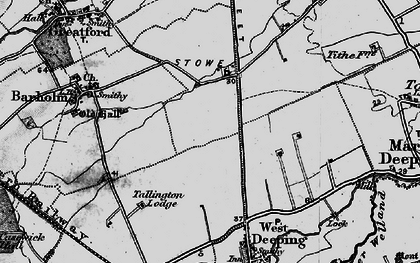 Old map of Stowe in 1895