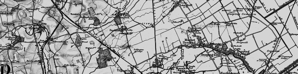 Old map of Stowe in 1895