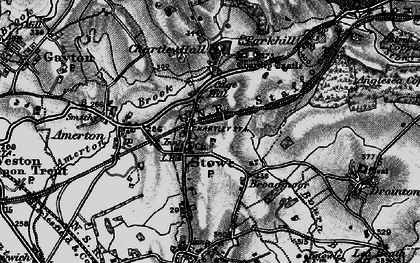 Old map of Stowe-by-Chartley in 1897