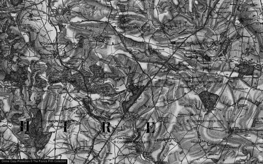Old Map of Stowell, 1896 in 1896