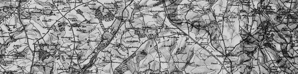 Old map of Stowford in 1895