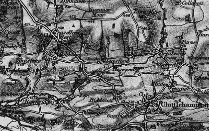 Old map of Biddacott in 1898