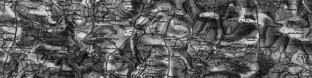 Old map of Stowford in 1898