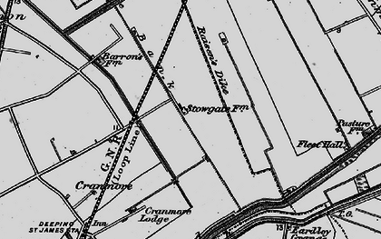 Old map of Stowgate in 1898