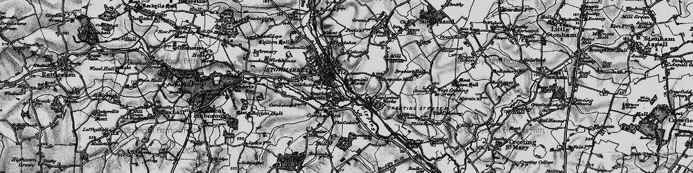 Old map of Brazier's Hall in 1898