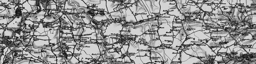 Old map of Stradbroke in 1898
