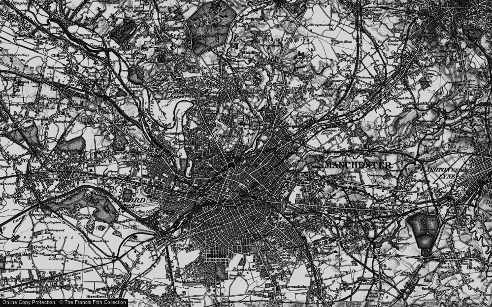 Old Map of Historic Map covering Victoria Sta in 1896