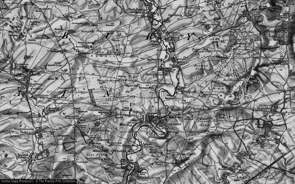 Old Map of Strangways, 1898 in 1898