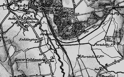 Old map of Biggleswade Common in 1896