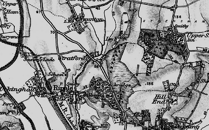 Old map of Stratford in 1898