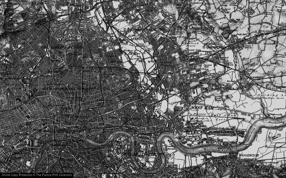 Old Map of Stratford Marsh, 1896 in 1896