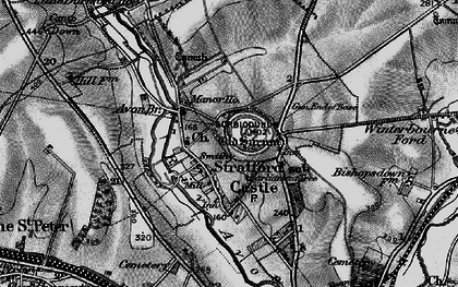 Old map of Old Sarum in 1895