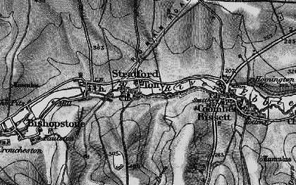 Old map of Stratford Tony in 1895