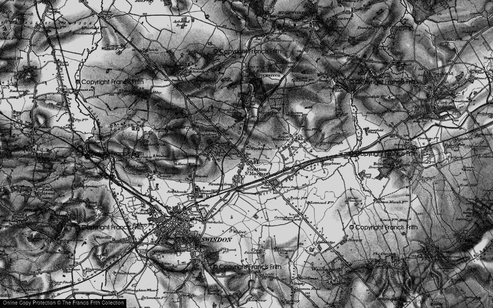 Old Map of Stratton St Margaret, 1896 in 1896