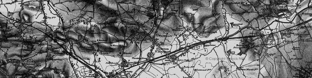 Old map of Stratton St Margaret in 1896