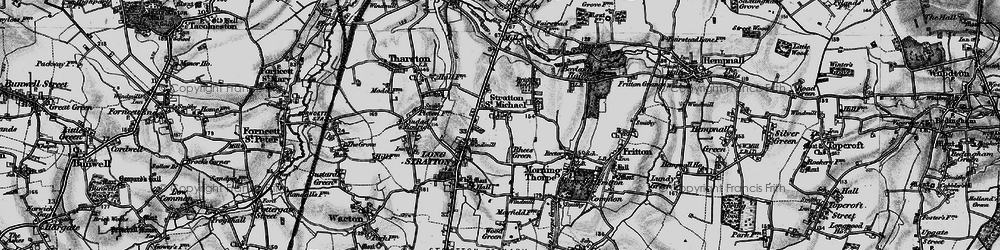 Old map of Stratton St Michael in 1898