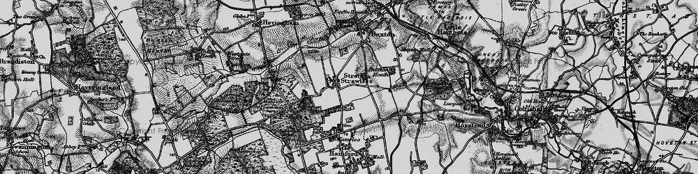 Old map of Stratton Strawless in 1898