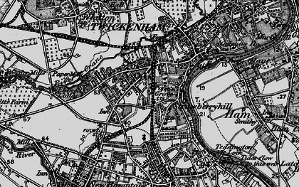 Old map of Strawberry Hill in 1896