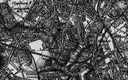Old map of Streatham Hill in 1895