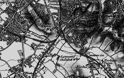 Old map of Streatham Vale in 1895