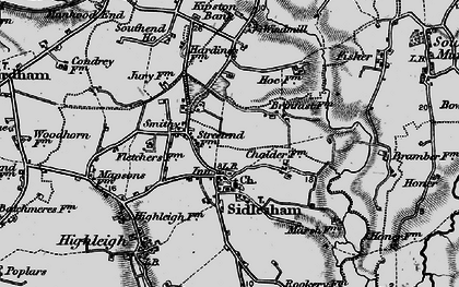 Old map of Street End in 1895