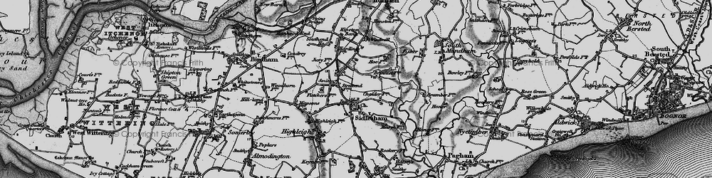 Old map of Street End in 1895