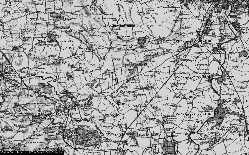 Old Map of Historic Map covering Steeton Grange in 1898