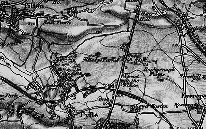 Old map of Street on the Fosse in 1898