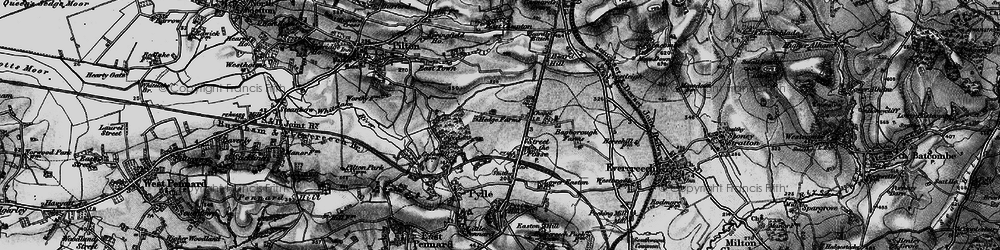 Old map of Street on the Fosse in 1898