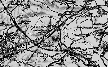 Old map of Streethay in 1898