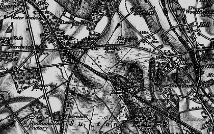 Old map of Bracebridge Pool in 1899