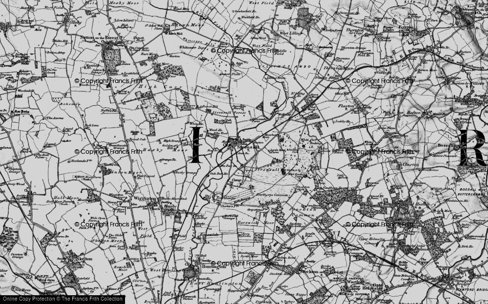 Old Map of Strensall, 1898 in 1898
