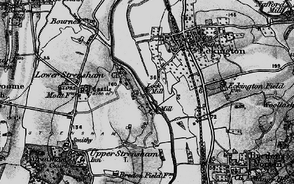 Old map of Strensham in 1898