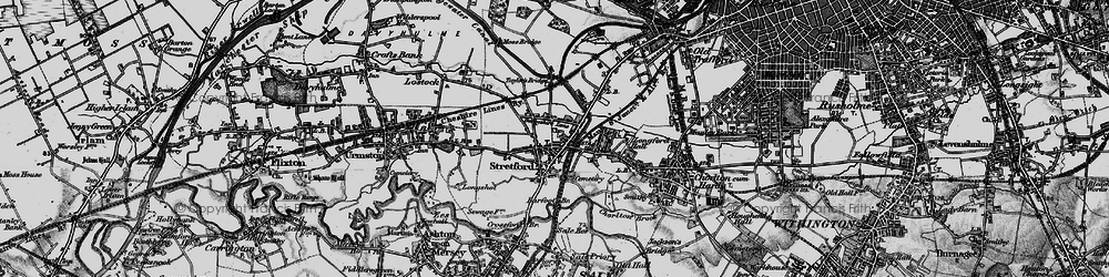 Old map of Stretford in 1896