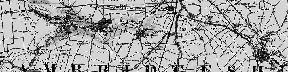 Old map of Stretham in 1898