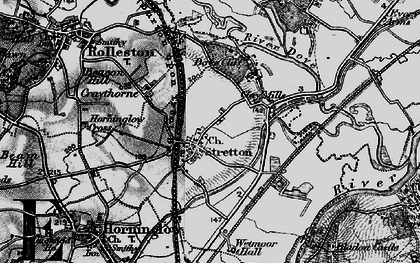 Old map of Stretton in 1897