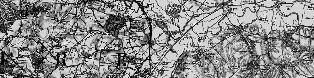 Old map of Stretton in 1897