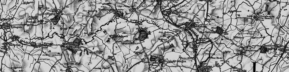 Old map of Stretton en le Field in 1895