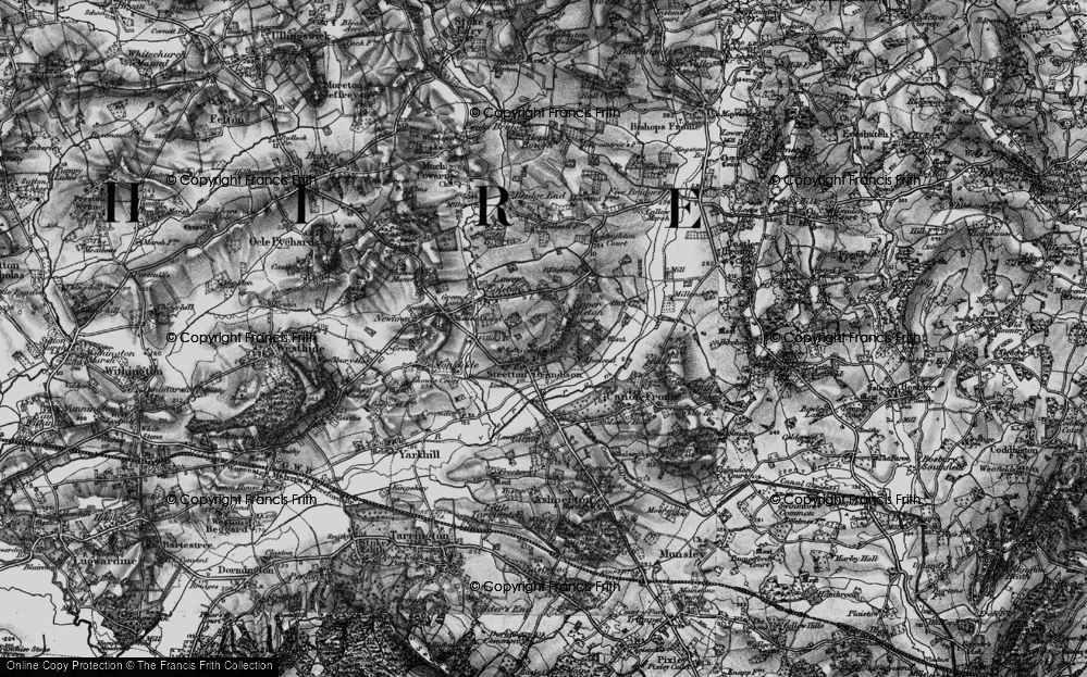 Old Map of Stretton Grandison, 1898 in 1898