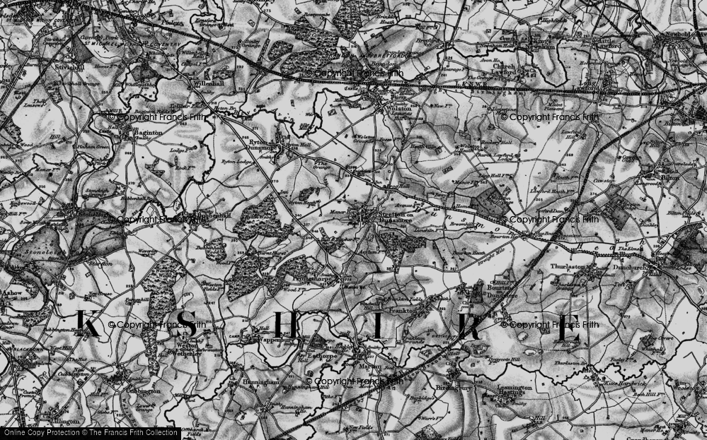 Old Map of Stretton-on-Dunsmore, 1898 in 1898