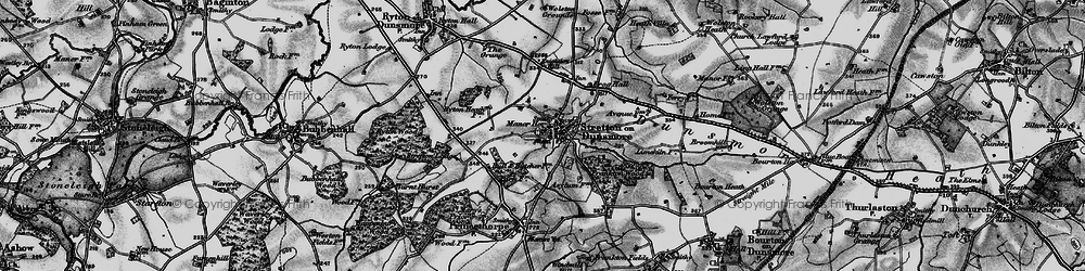 Old map of Stretton-on-Dunsmore in 1898