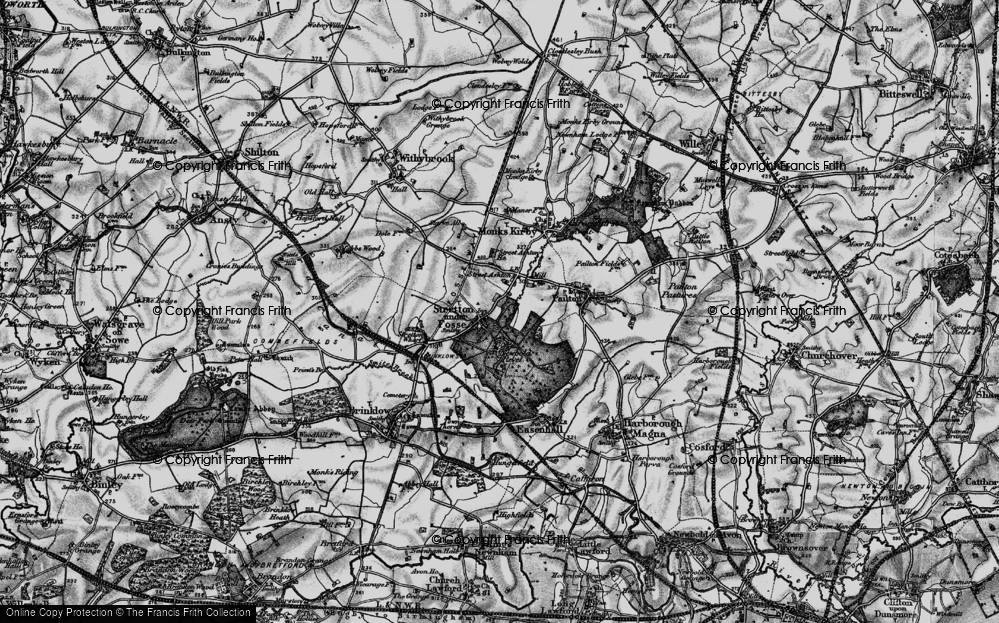 Old Map of Stretton under Fosse, 1899 in 1899