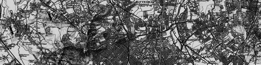 Old map of Stroud Green in 1896
