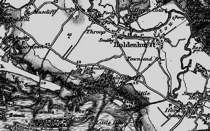Old map of Strouden in 1895