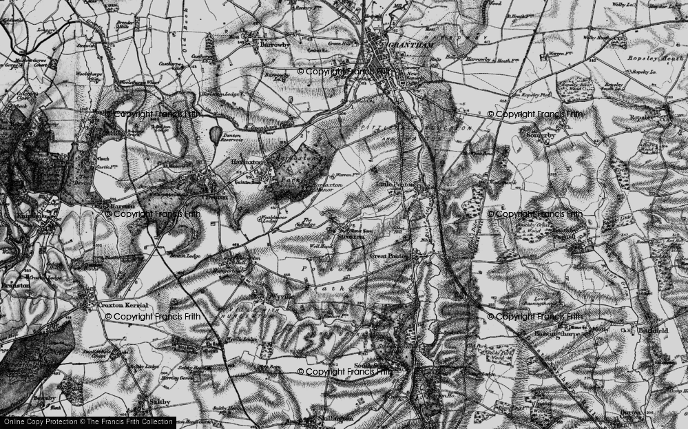 Old Map of Stroxton, 1895 in 1895