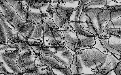 Old map of Stroxworthy in 1895