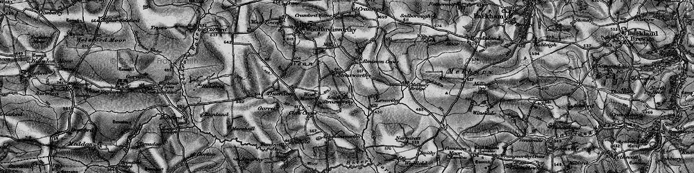 Old map of Stroxworthy in 1895