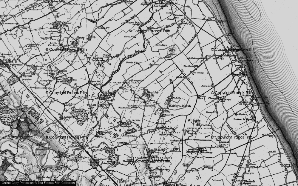 Old Map of Strubby, 1899 in 1899