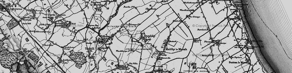 Old map of Strubby in 1899