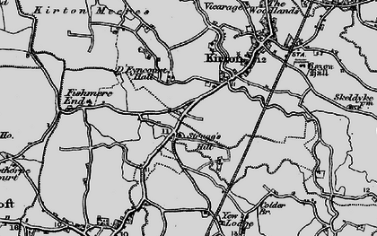 Old map of Strugg's Hill in 1898